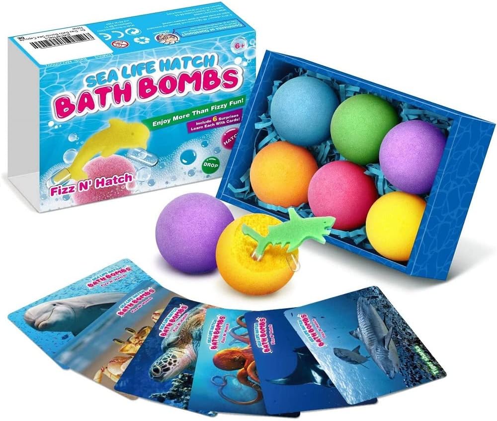 UKR Sea Life Sponge Bath Bombs Fun and Educational Bath Time
