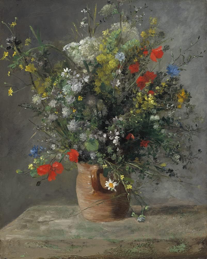 ArtDirect Flowers in a Vase (C. 1866) 16x20 UnFramed Museum Art Print Poster Ready for Framing by Pierre-Auguste Renoir (French, 1841-1919)