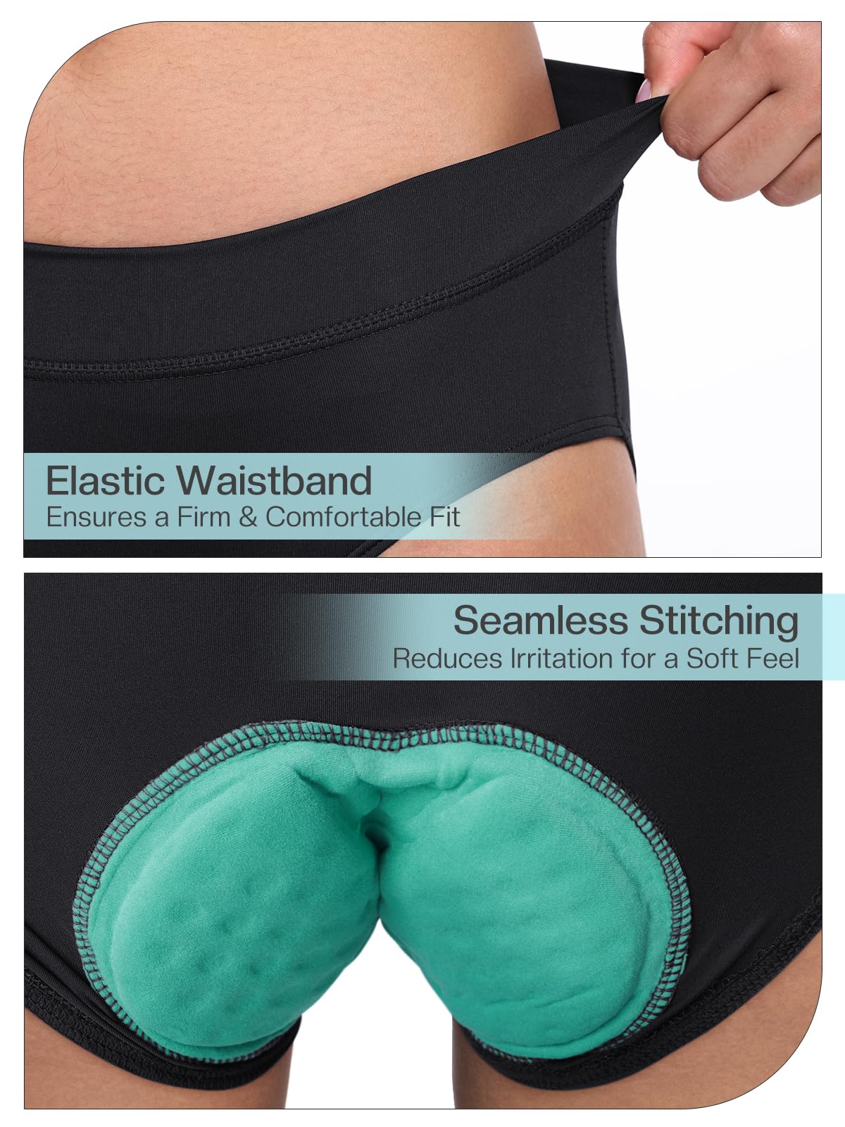 BERGRISAR Pantaloncini da ciclismo da donna biancheria intima 4D imbottito gel pantaloncini da bici ciclismo ciclismo pantaloncini da bicicletta