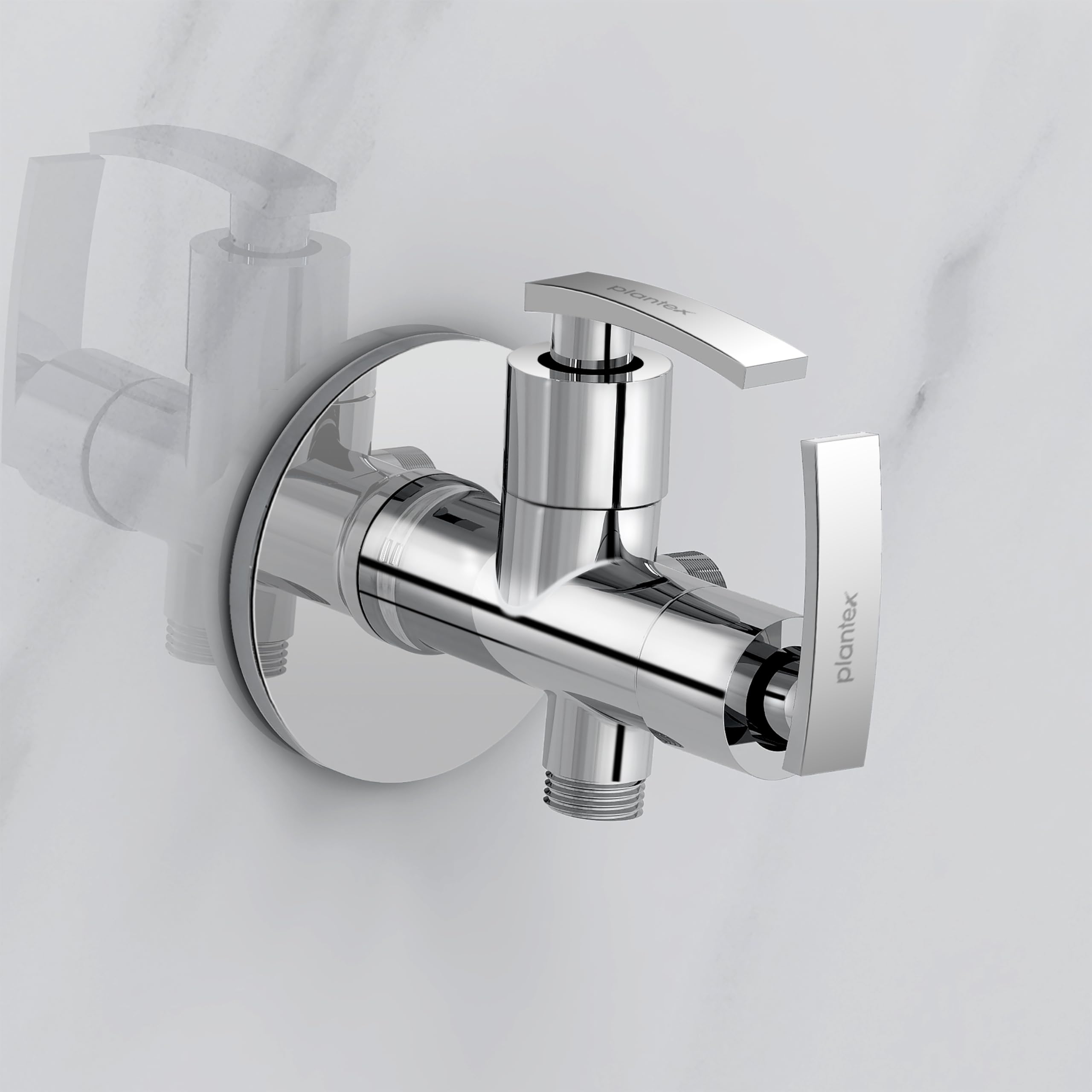 Plantex Pure Brass COL-1008, 2-Way Angle Valve For Bathroom With Teflon Tape Brass Wall Flange - Quarter Turn Tap (Mirror-Chrome Finish) (B09435WK2W) Amazon Price History, Amazon Price Tracker