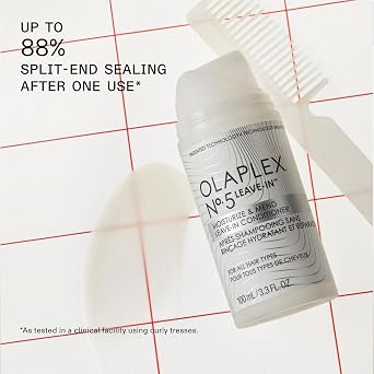 Olaplex No.5 Leave-In Conditioner: Moisturizes & Mends Split Ends | Reduces Breakage & Repairs, Protects Damaged Hair | For Coily, Curly, Straight, and Wavy, Stocking Stuffers, 100 mL / 3.3 Fl. Oz.