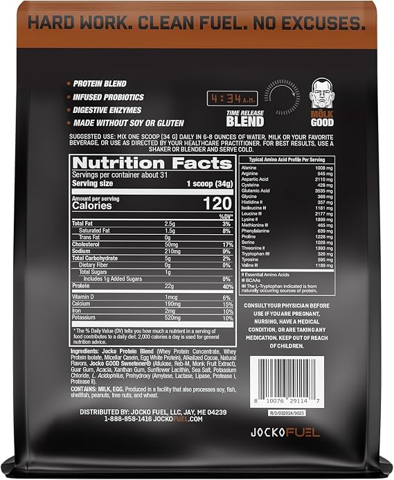 Jocko Fuel Whey Protein Powder حزمة الشوكولاتة الكرياتين