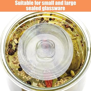 2 Pack Glass Fermentation Weights, 7 cm Wide Mouth Fermentation Jars to Remove Excess Brine for Fermenting Pickles Sauerkraut