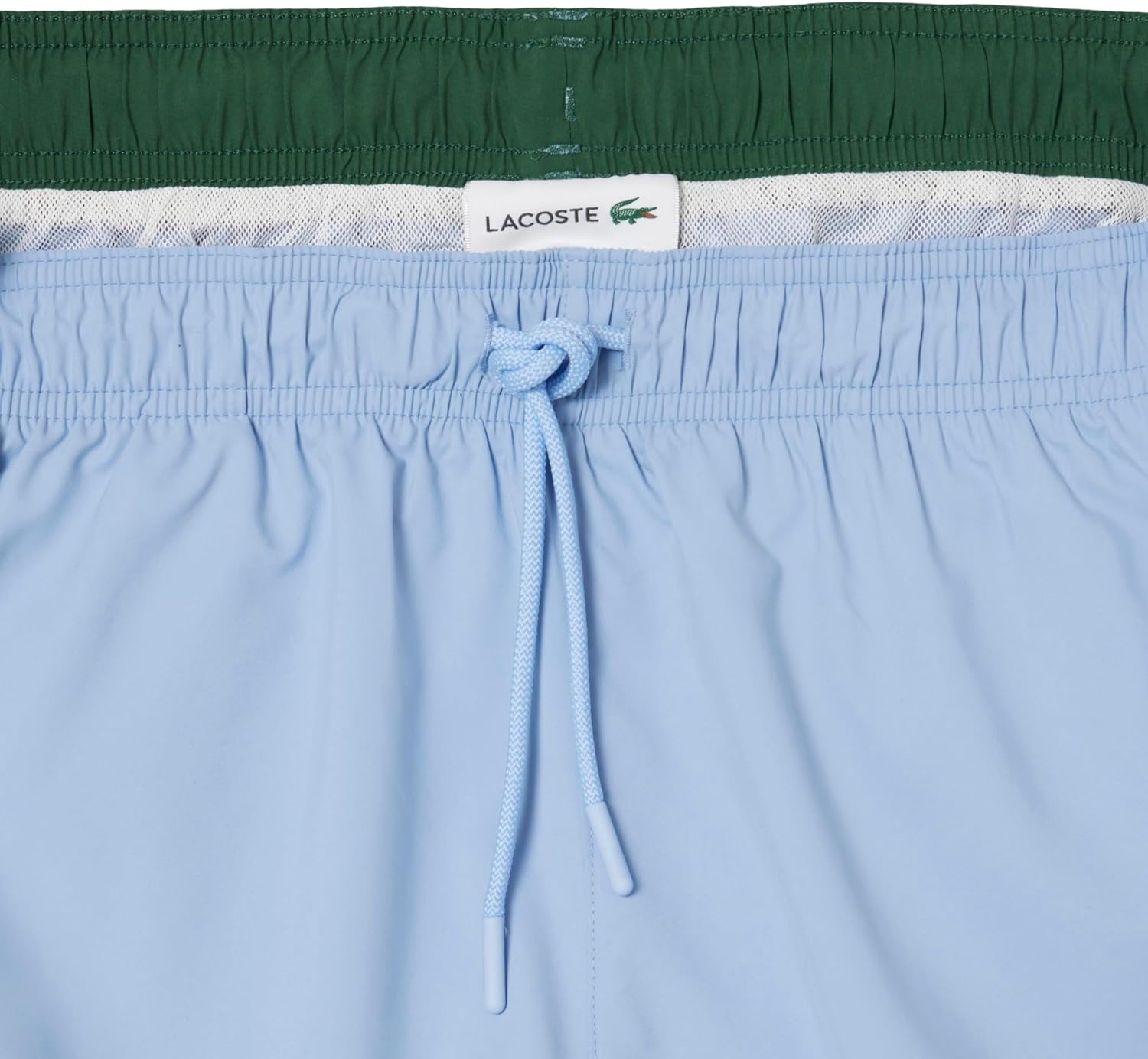 Lacoste Men's Mid Length Monochrome Swim Trunks