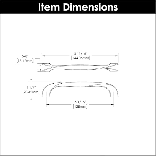Miniatura 4 de Hickory Hardware Manijas de gabinete de cocina, tiradores de cajón para cajones de gabinetes de cocina, aparadores, accesorios para baño, centro de