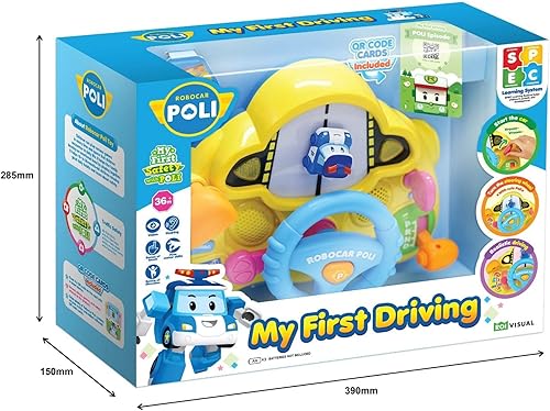 Miniatura 5 de Robocar Poli My First Driving - Juguete de volante para niños simulación de carreras juego de simulación juguetes educativos de aprendizaje