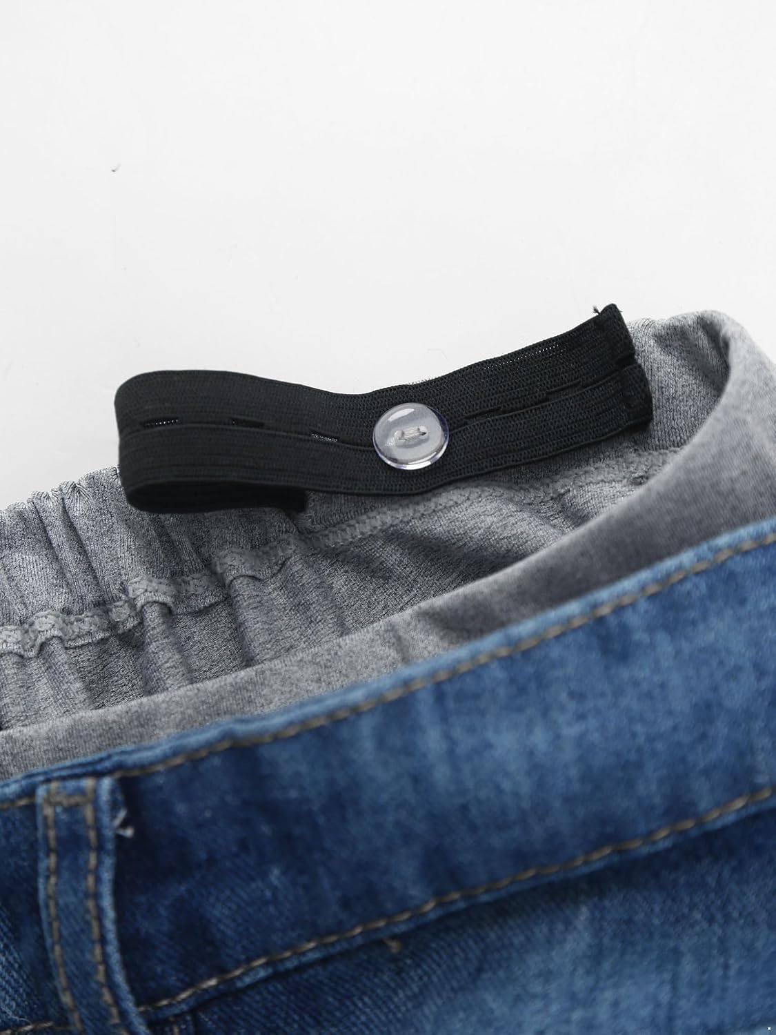 Women Maternity Over Belly Denim Jeans High Waist Ripped Pants for Everyday Wear
