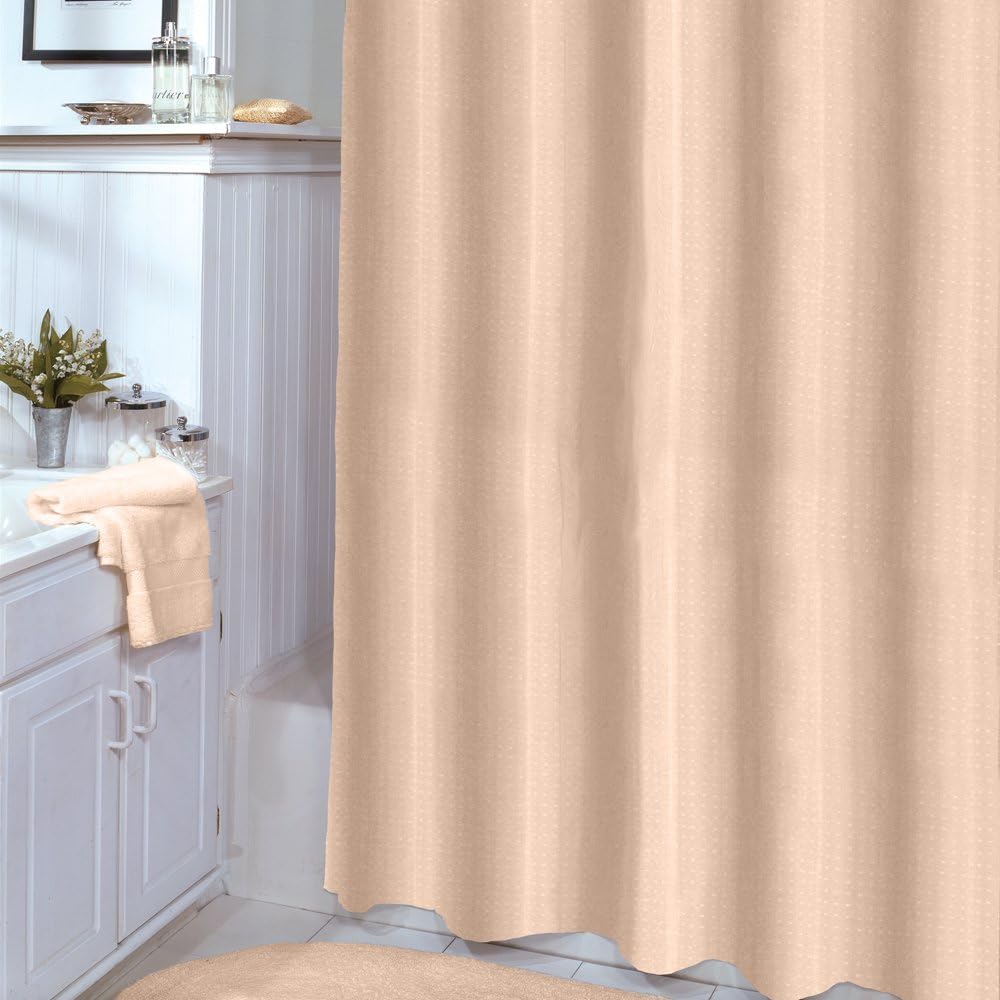 Veratex Celine Woven Fabric Shower Curtain, Taupe