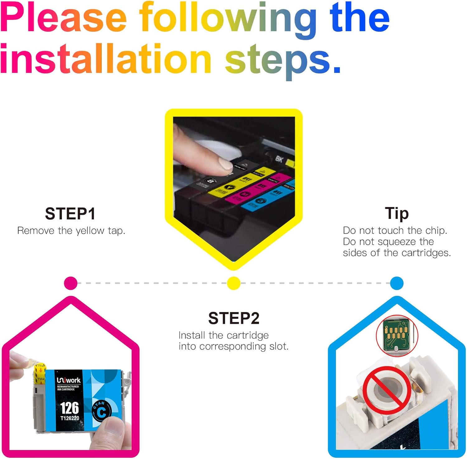Flаѕh Dеаlѕ - 80% оƒƒ Uniwork Remanufactured Ink Cartridge Replacement for Epson 126 T126 use for Workforce 435 520 545 635 645 WF-3520 WF-3530 WF-3540 WF-7010 WF-7510 WF-7520 Stylus NX430 Printer Tray, 5 Pack Lіmіtеd Stосk Uniwork Remanufactured Ink Cartridge Replacement for Epson 126 T126 use for Workforce 435 520 545 635 645 WF-3520 WF-3530 WF-3540 WF-7010 WF-7510 WF-7520 Stylus NX430 Printer Tray, 5 Pack