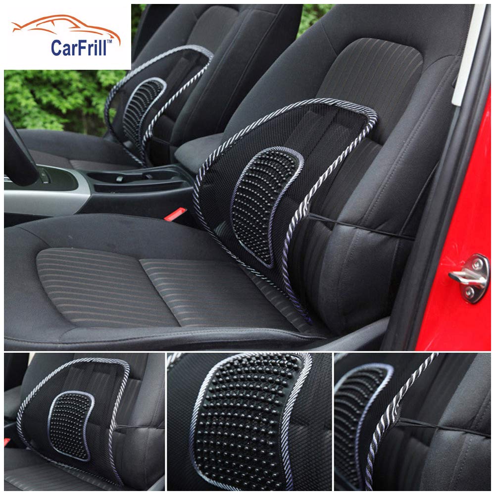 Carfil Car seat chair Kushn Lumbar Back Support for Car Office Office Office Office Massage Mesh ventilate Dard Relief Cushion Pad Carfil Car seat chair Kushn Lumbar Back Support for Car Office Office Office Office Massage Mesh ventilate Dard Relief Cushion Pad