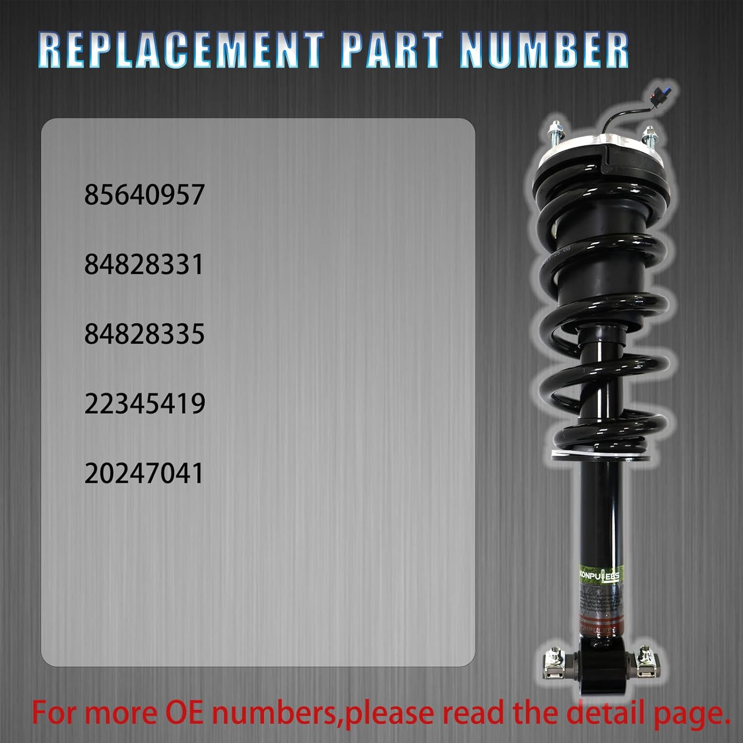 85640957 2Pcs Front Shock Absorbers Strut Assys .Compatible with Chevrolet Silverado 1500 GMC Sierra Suburban Sierra Yukon XL Cadillac Escalade 2021-2024.Replacement OE for 84828331 84828335
