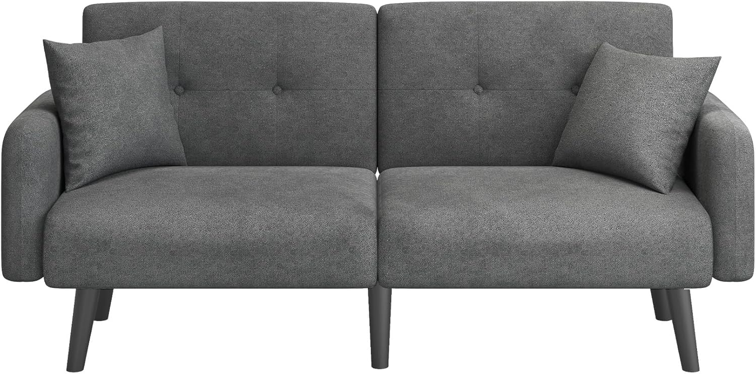 Vesgantti Sofa Bed, 74 inch Futon Couch Bed, Adjustable