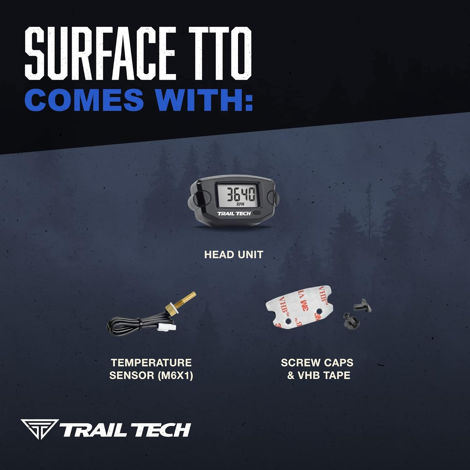 Trail Tech 742-ES1 TTO Temperature Digital Gauge M6X10 Screw Sensor