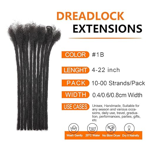 Miniatura 2 de Loc - Extensiones de cabello humano de 0.3 pulgadas de grosor, 12 pulgadas, 30 hebras de cabello humano 100 % real, para hombres, mujeres y niños,