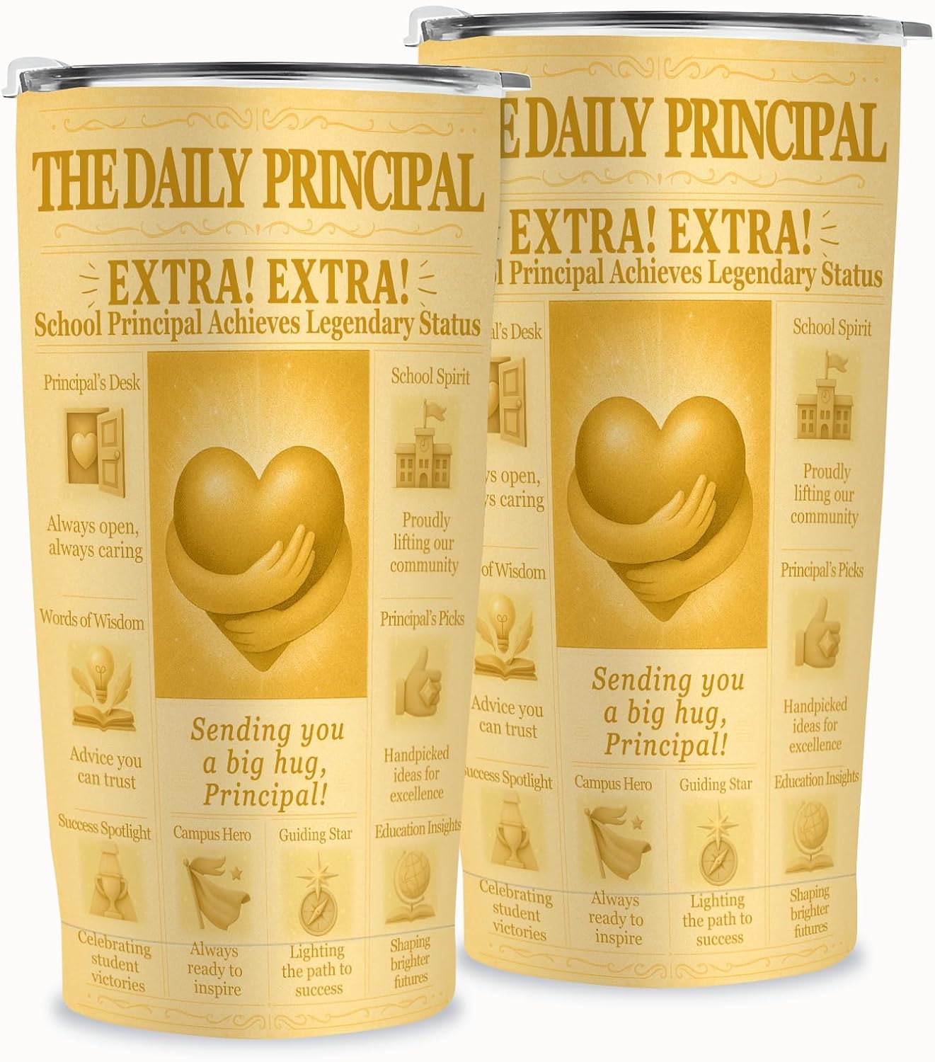 School Principal Gift Tumbler 20oz – Stainless Steel Insulated Coffee Travel Mug with Lid, Assistant Principal Gift for Women & Men, Appreciation Week, Back to School, Retirement - Image 3