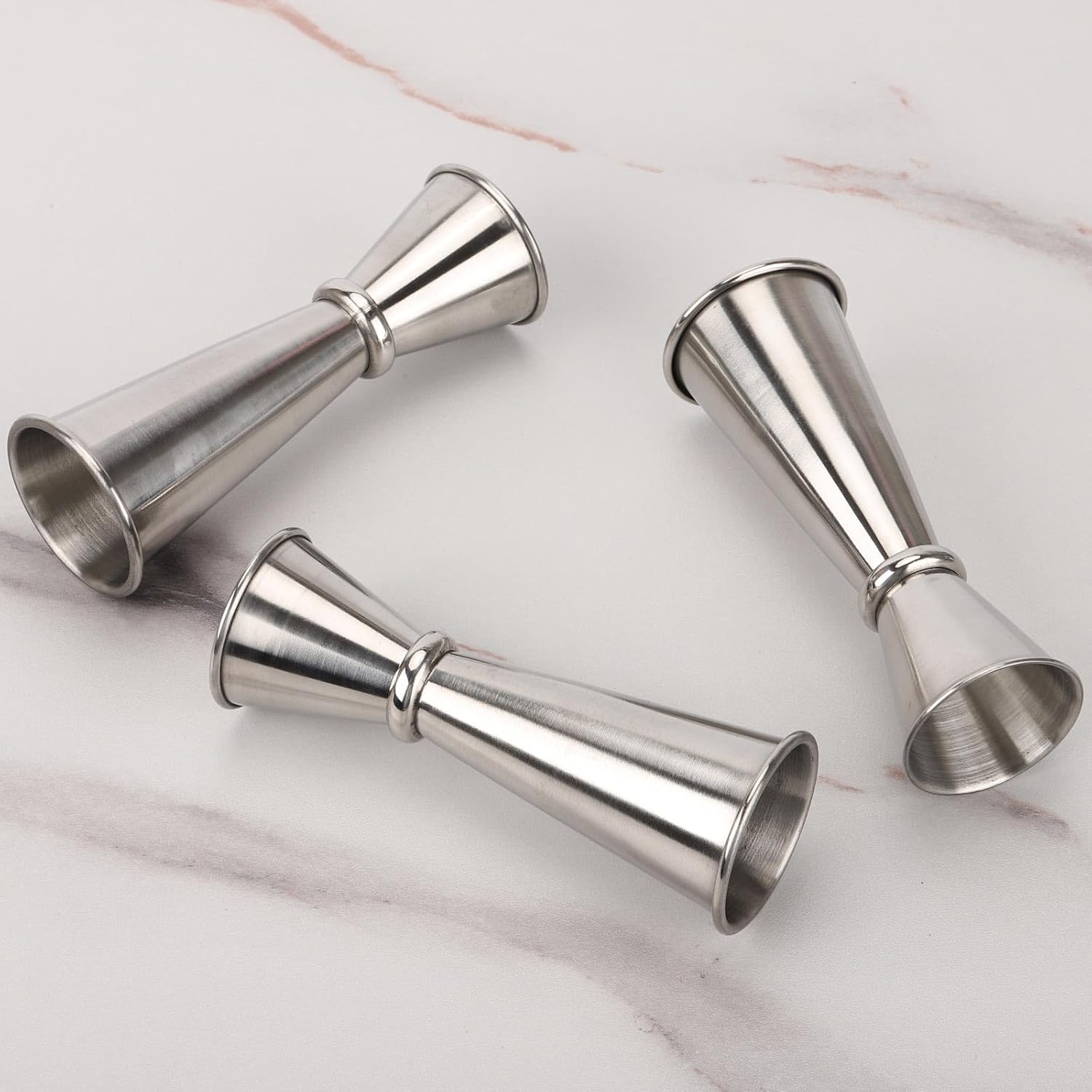 3 Pcs Jigger for Bartending, Double Cocktail Jigger 2 oz 1 oz Stainless Steel Measuring Cup