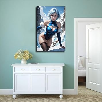 AI Bodysuit Beauty, AI Sexy Girl, Sexy Lingerie, Short-haired Beauty 29 Canvas Poster Wall Art Decor Print Picture Paintings for Living Room Bedroom Decoration Frame: 20x30inch(50x75cm)