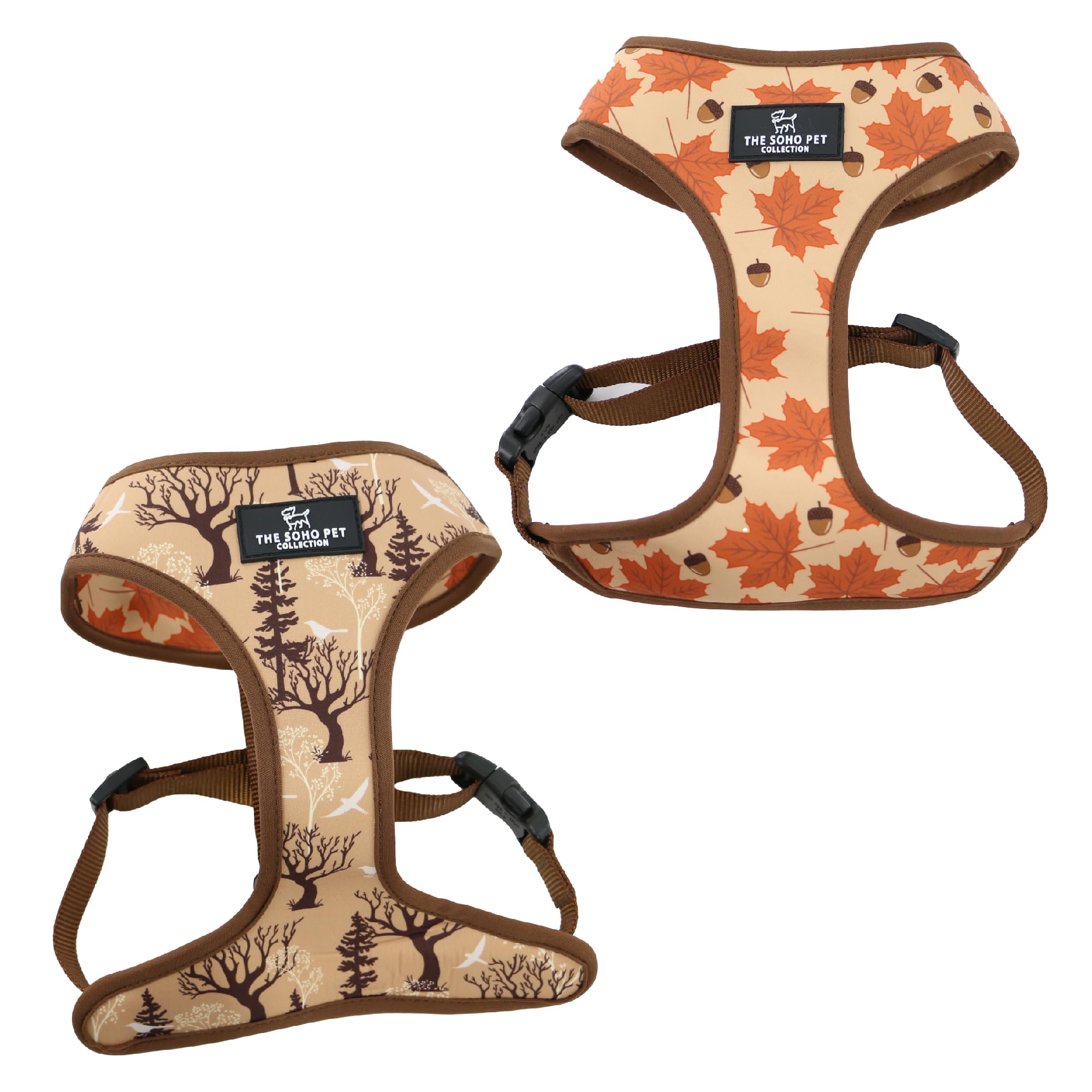 Ancol Dog Reversible Harness Maple Leaf/Woodland, Comfortable Weatherproof Pet Accessory