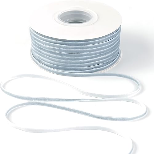 Miniatura 37 de MAYREEL 1/8 Inch White Velvet Ribbon Thin Cream Vintage Ribbon for Wedding Bridal Invitations Gift Wrapping Party Favor Boxes 50 Yards