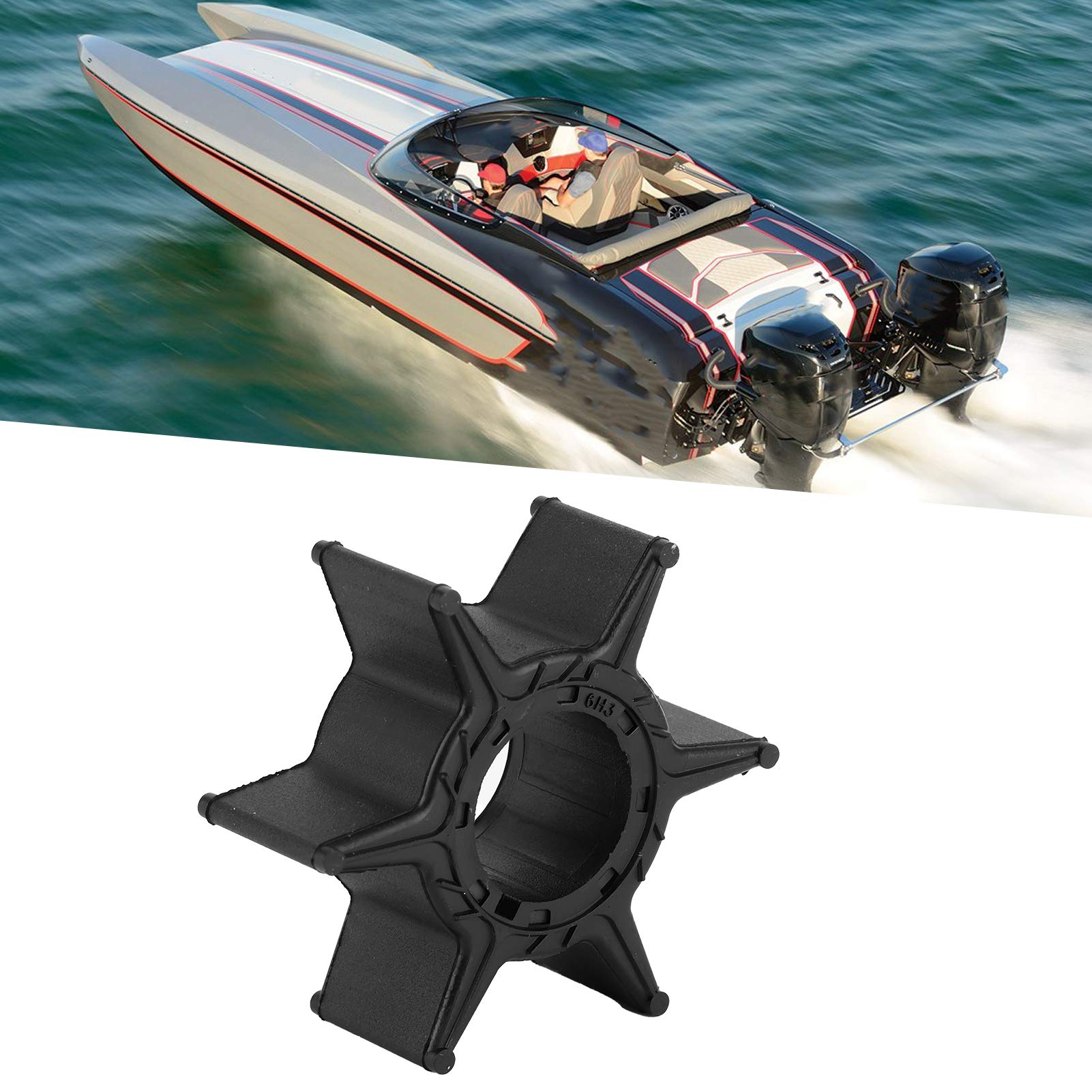 Turbine De Pompe à Eau 6h3-44352-00 Pour Hors-bord 40/50/60 CV F40 F50 F60, Remplacement Durable En Caoutchouc