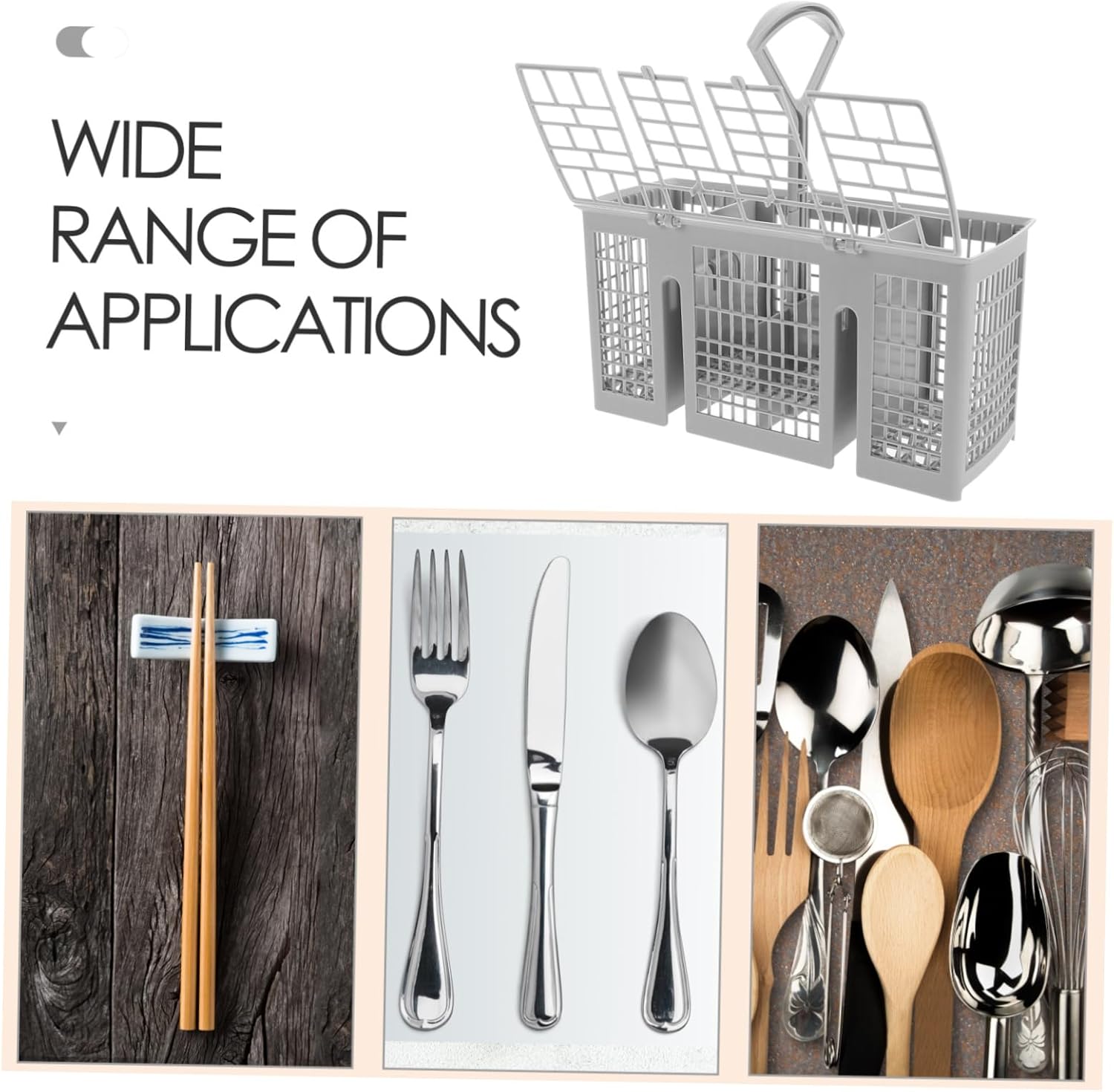 jojofuny 3pcs Dishwasher Silverware Basket Cutlery Organizer Chopstick Holder Dishwasher Accessories Utensil Drain Basket