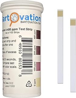 Hydrogen Peroxide H2O2 Test Strips, 0-400 ppm [Vial of 100 Strips]