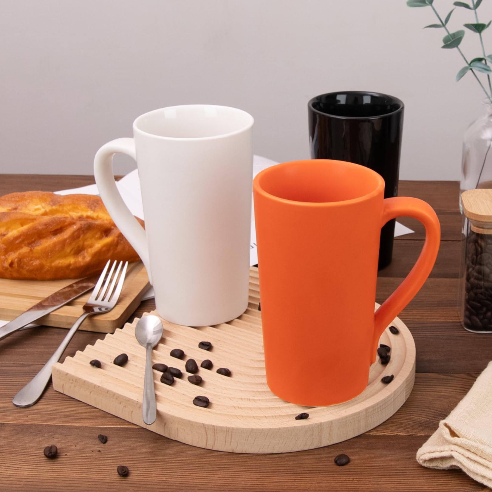 Tazas de café de 20 onzas, tazas de café de cerámica, taza de té grande con asa, taza de té con leche para oficina y hogar, regalos novedosos para mujeres y hombres