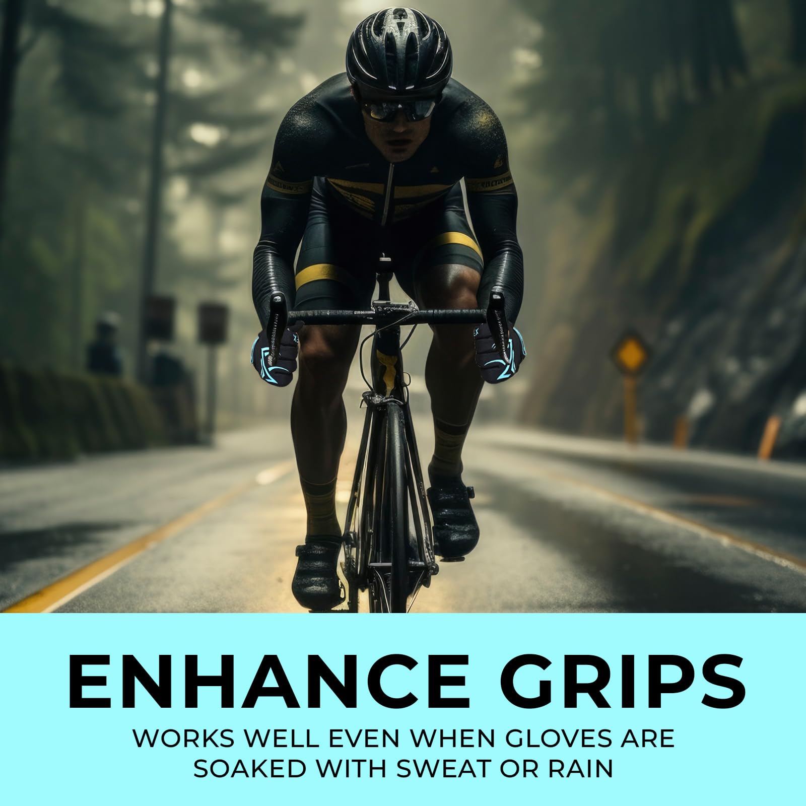 Guantes de ciclismo de dedo completo con pantalla táctil para MTB, carretera, BMX y motocicleta, acolchados antideslizantes transpirables