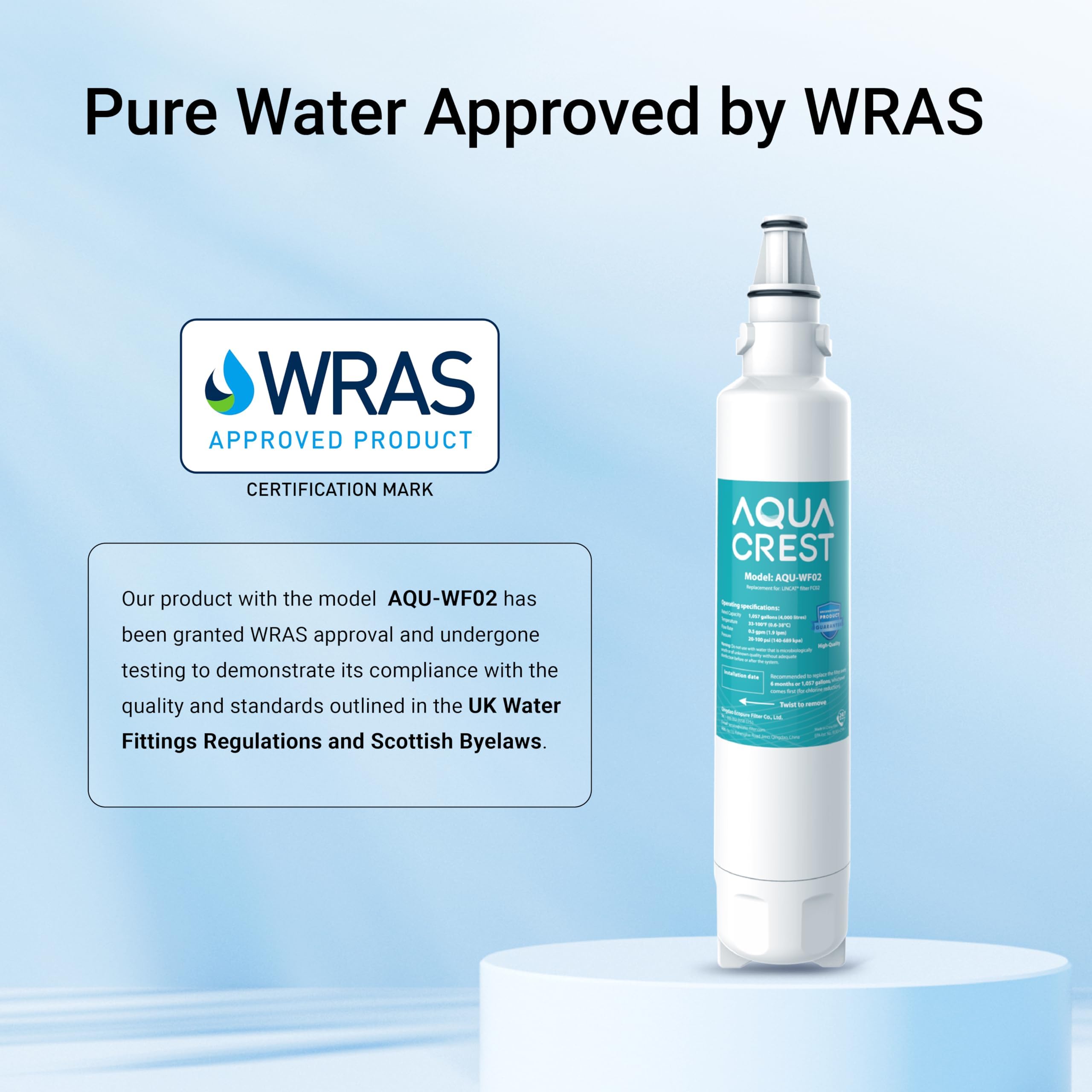 AQUA CREST WF02 Filtro Acqua Compatibile con Lincat FC02 FilterFlow Boiler Automatico EB3F, EB4F, EB6F, WMB3F, Burco ARK109, 3M AP2-C401-S, AP2-C401-SG (2)