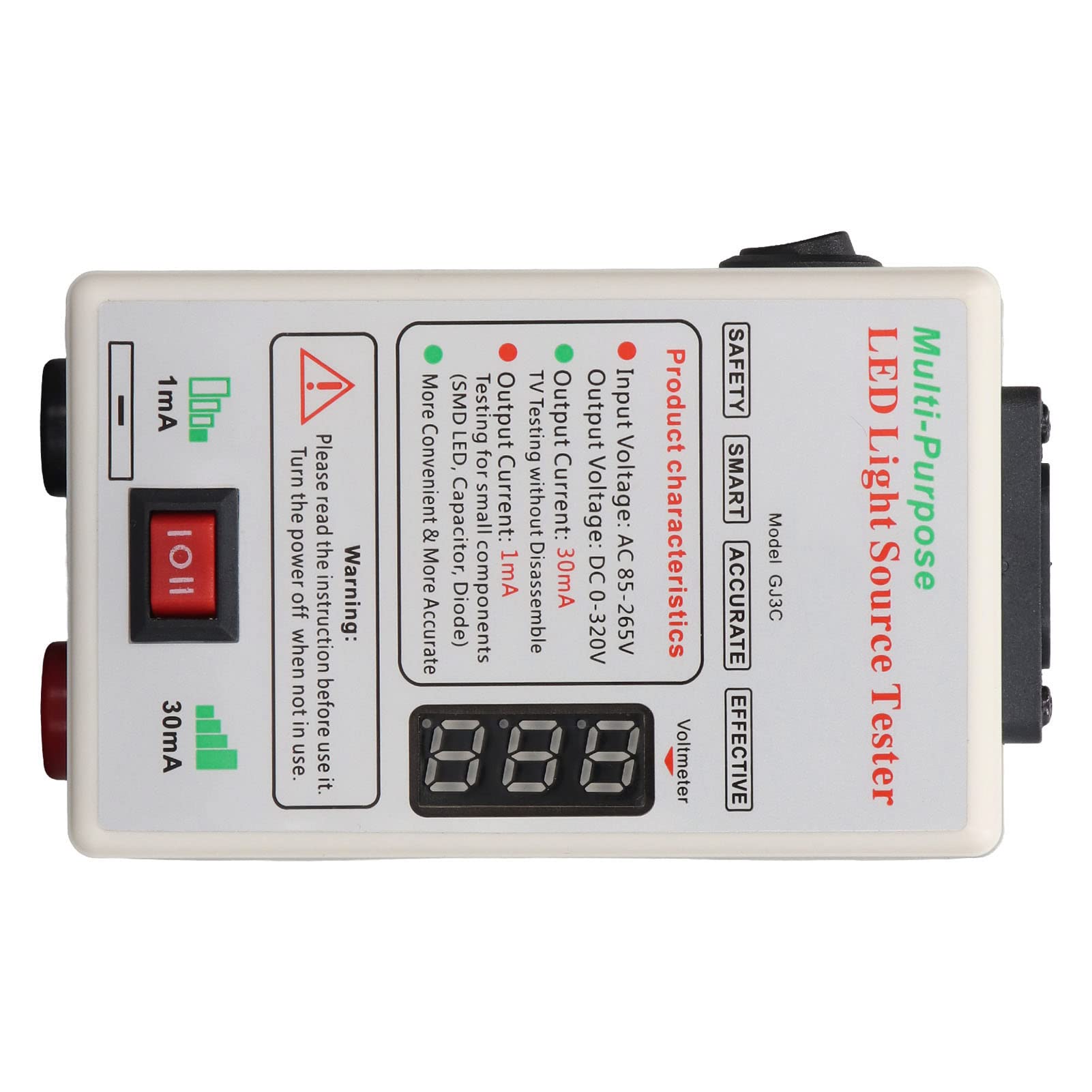 Ubersweet® LED TV Backlight Tester Smart Adjustment LED Lamp Beads Tester Clear Display 85-265V Auto Adaption for Repair (EU Plug)-image-41