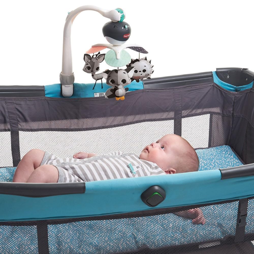Tiny Love Take-Along-Mobile, Movil Cuna Bebe Musical 3 en 1, 0+ Meses, Movil Bebe Silla de Paseo, Móvil Musical Portátil, 3 Conectores, 5 Melodías, 30 Min de Música Continua, Magical Tales