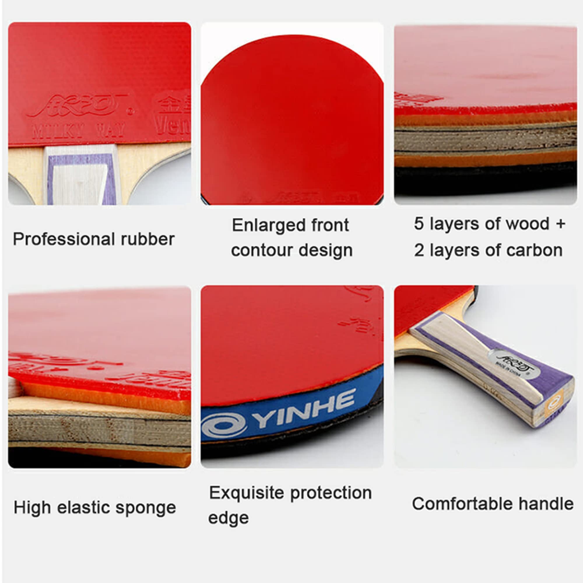 Rakietki do ping-ponga, Pingpong Blades Suitable for Beginners, Advanced and Intermediate Players/9 Stars