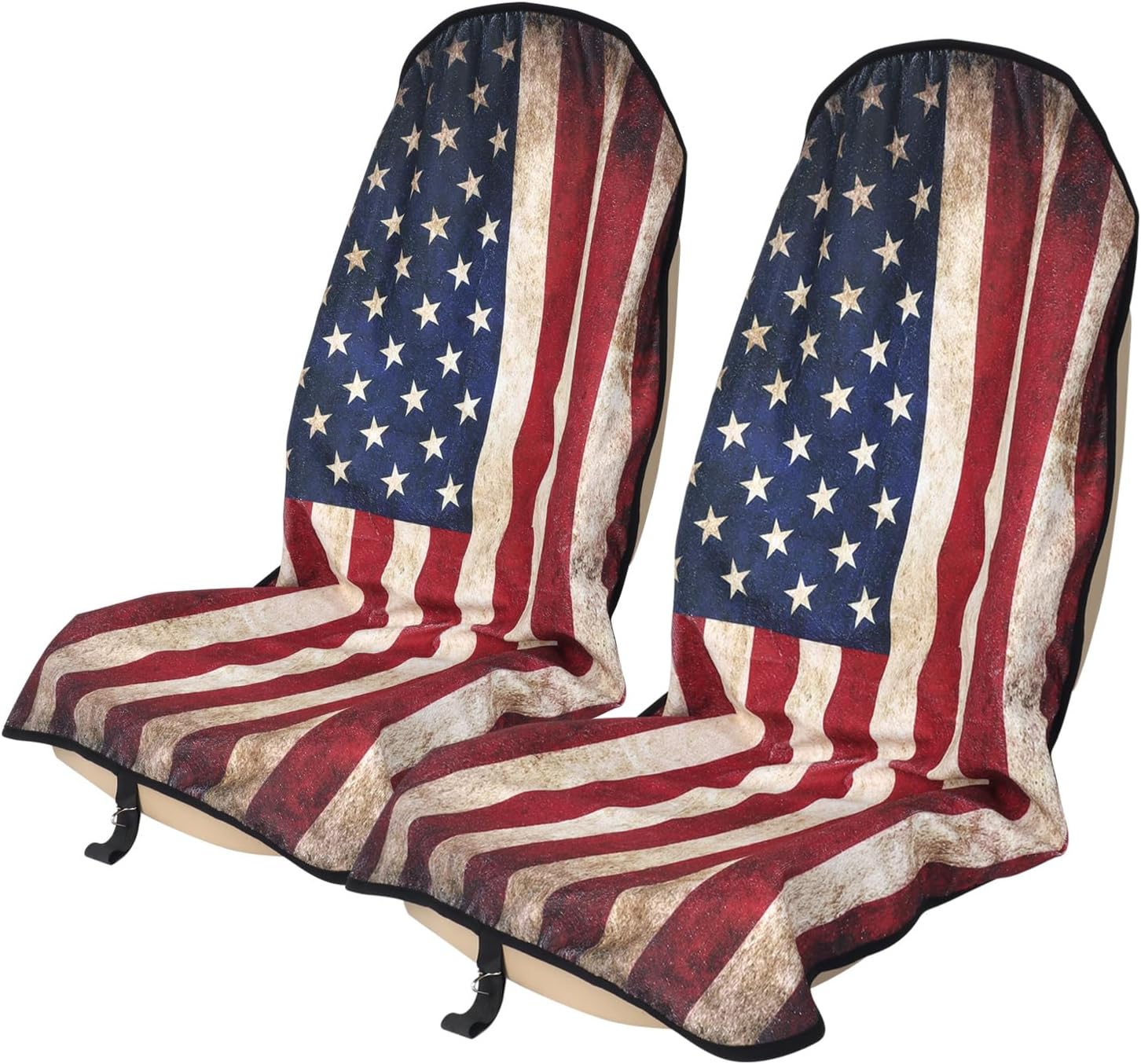 Sweat Towel Car Seat Cover Protector Front Seats for Gym Workout, Running, Swimming, Beach and Hiking, Waterproof Universal Seat Cover for Car, Truck, Van & SUV (2pcs Front Seat)