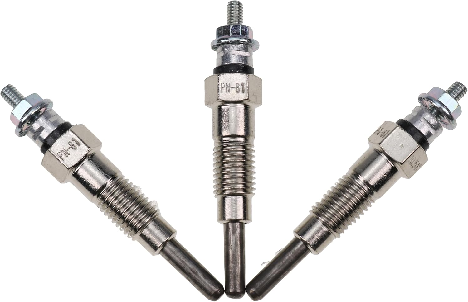 3PCS Glow Plugs M87919 AT110814 129155-77801 Compatible with JD 330 332 375 430 455 655 755 855 F915 F925 F935 X495 X595 1435 2030 2500 Yanmar 3TN66C 3TN66UJ 3TNA72UJ 3TNA72UJ3 3TN