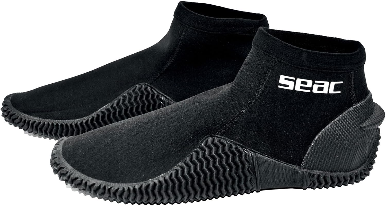 SEAC Tropic, 2 mm Neoprene Diving Boots with Rigid Sole and Heel Protection