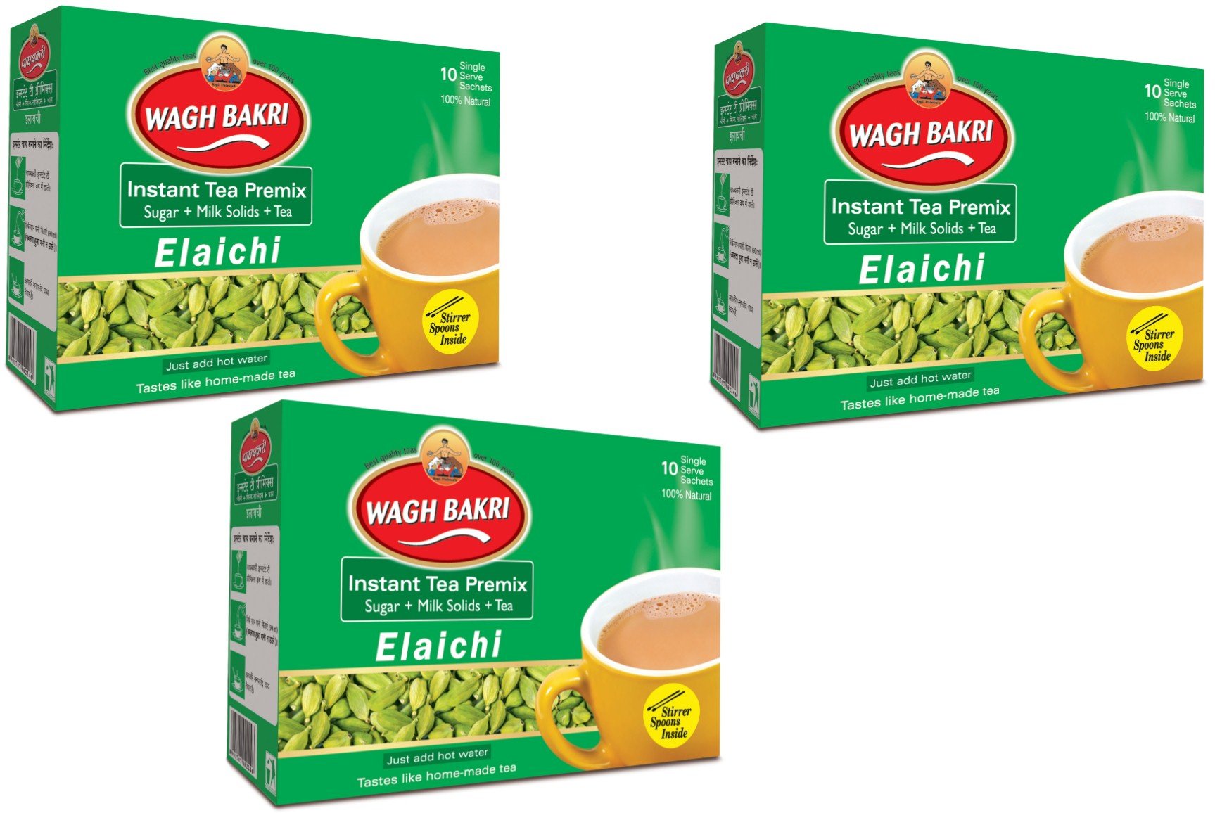 Wagh Bakri Elaichi Instant Tea Premix 140Gm (Pack Of 3), 600 grams-picture-28