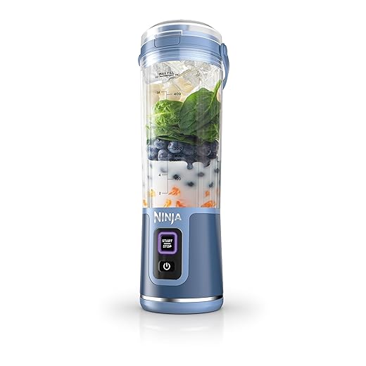 Ninja Blast Portable Blender, Cordless, 18oz. Vessel, Personal Blender for Shakes & Smoothies, BPA Free, Leakproof Lid & Sip Spout, USB-C Rechargeable, Dishwasher Safe Parts, Navy/Denim Blue, BC151ND