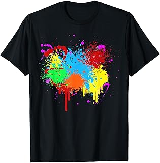 Pretty Paint Splatter Painting Abstract Art Paint Splatter T-Shirt