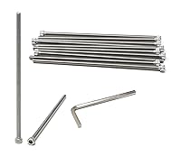 Vista 171 de iexcell 25 piezas M4 x 60/65/70/75/3.150 in paso de rosca 0.028 in acero inoxidable 304 cabeza hexagonal Tornillos Tornillos surtido Kit