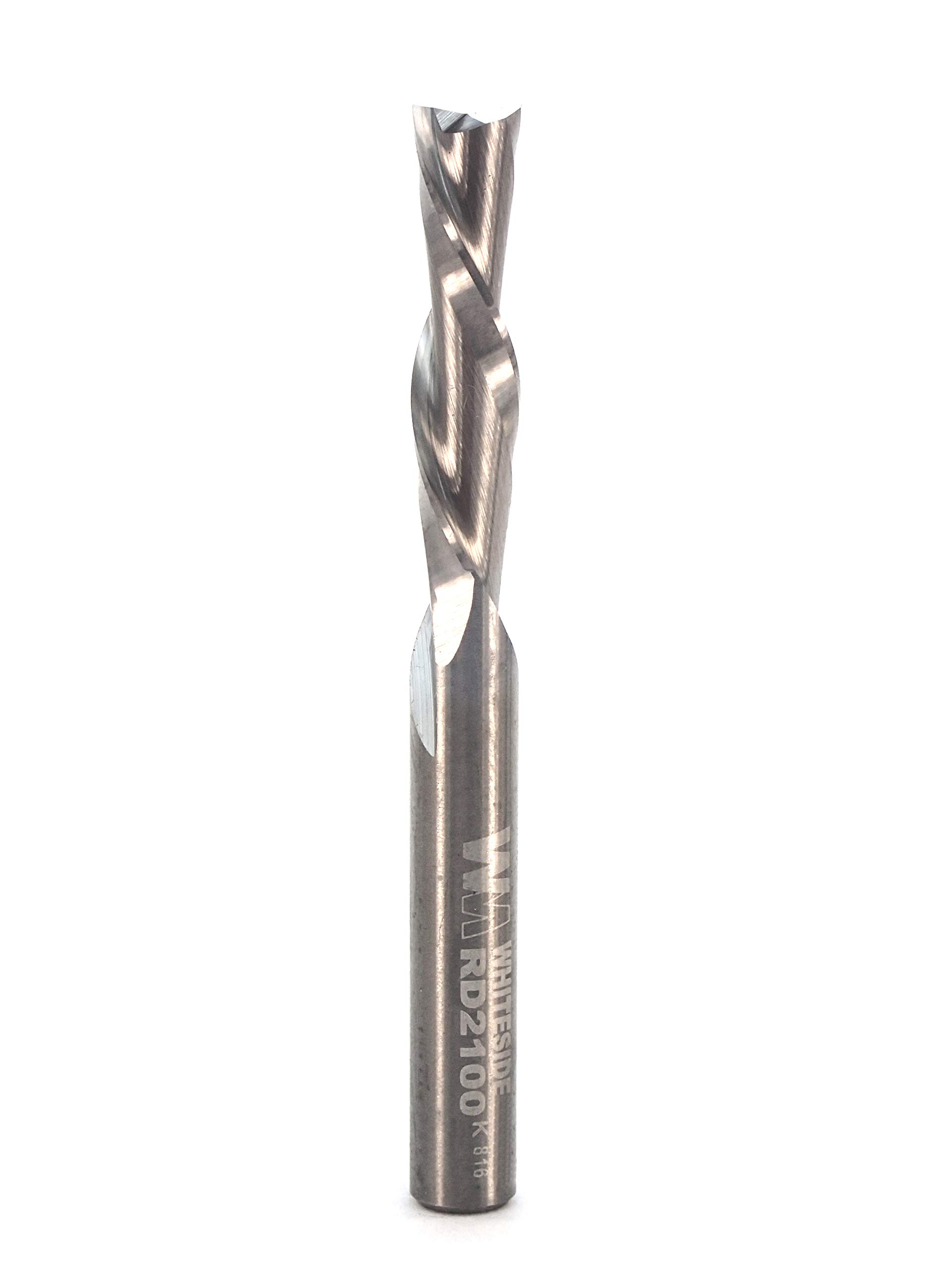 Whiteside Router Bits RD2100 Standard Spiral Bit with Down Cut Solid Carbide 1/4-Inch Cutting Diameter and 1-Inch Cutting Length