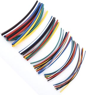 70Pcs Heat Shrink Tubing Kit 2:1 5 Sizes Assortment Electric Insulation Heat Shrink Tube Kit Shrinking Tube Wrap Cable Sleeve 7 Colors Heat Shrinkable Sleeves