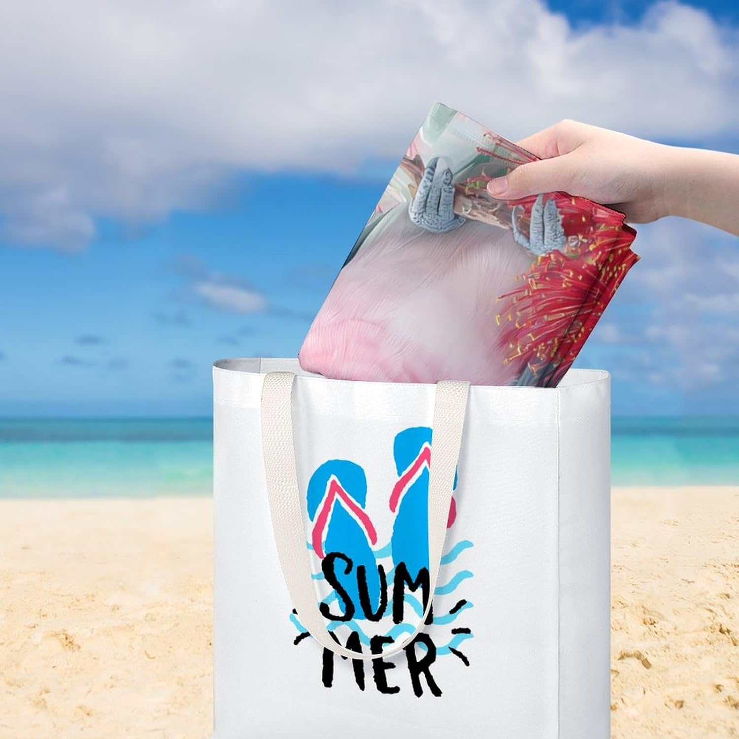 Cockatoos and Flowers Oversized Beach Towel Soft Absorbent Pool Bath Swim Towels for Adults Travel Vacation Gifts 130x80cm