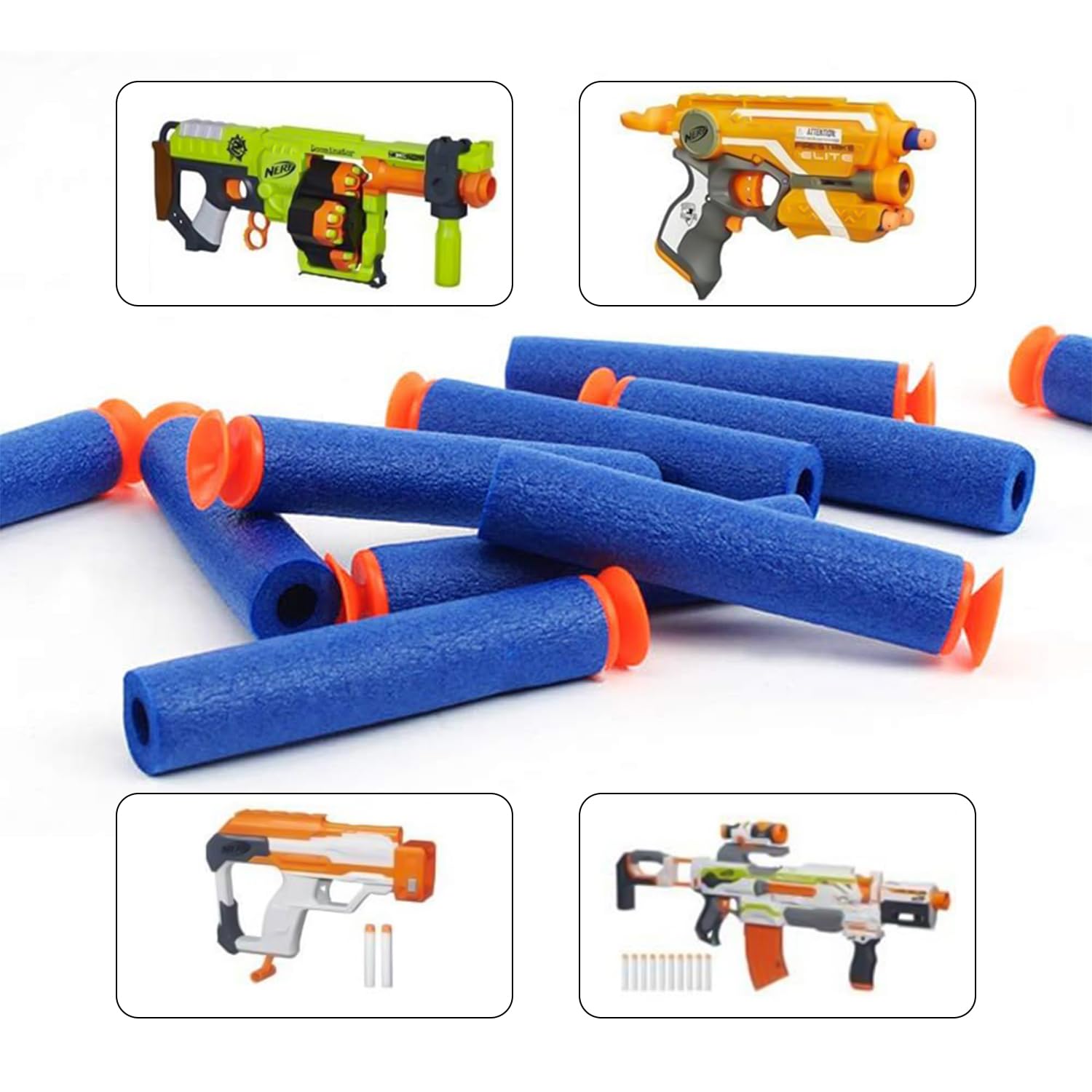 200 Fléchettes Nerf Recharge - 7,2 Cm - Compatibles Blasters Nerf - Pour Jeu D'Action Et Fêtes
