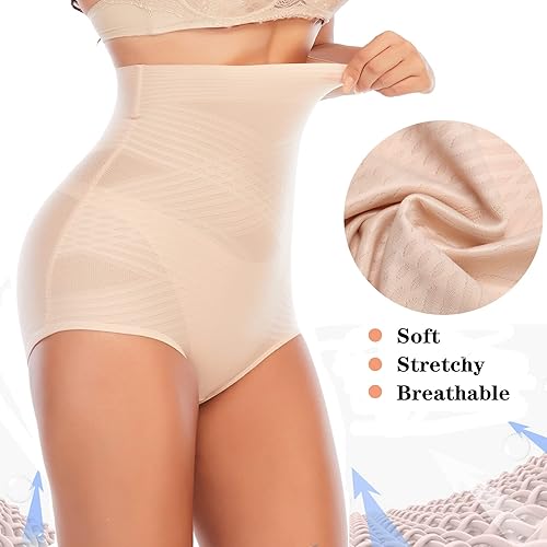 Miniatura 3 de Werena Ropa interior moldeadora con control de abdomen para mujer, de cintura alta, moldeador de cuerpo, bragas moldeadoras