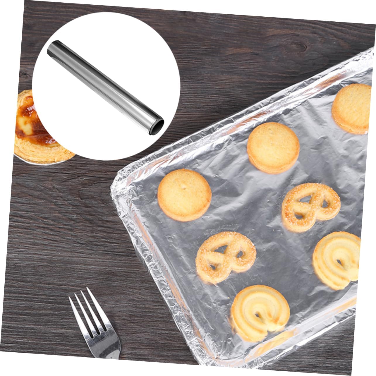 Ipetboom High-temperature Resistance Aluminum Foil Sheets 4 Rolls Double-sided for Baking Barbecue and Seafood image 5