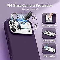 Vista 549 de GONEZ Funda de silicona para iPhone 15 Pro Max, compatible con Magsafe, protector de cámara + protector de pantalla, forro de microfibra suave Negro