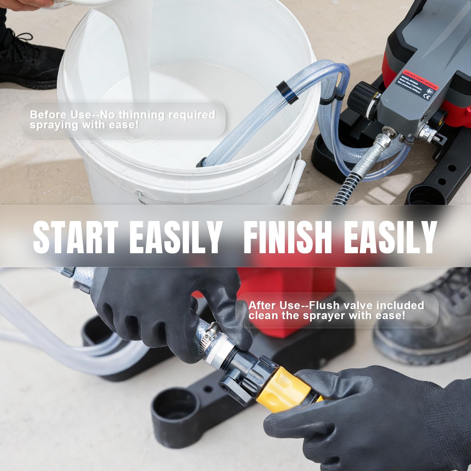 AEROPRO Airless Paint Sprayer - 750W, 3000PSI -4