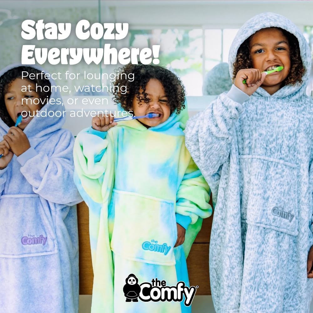 THE COMFY Dream Jr for Kids | Lightweight Microfiber Fleece Wearable Blanket with Hood & Pocket | Seen on Shark Tank - Image 6