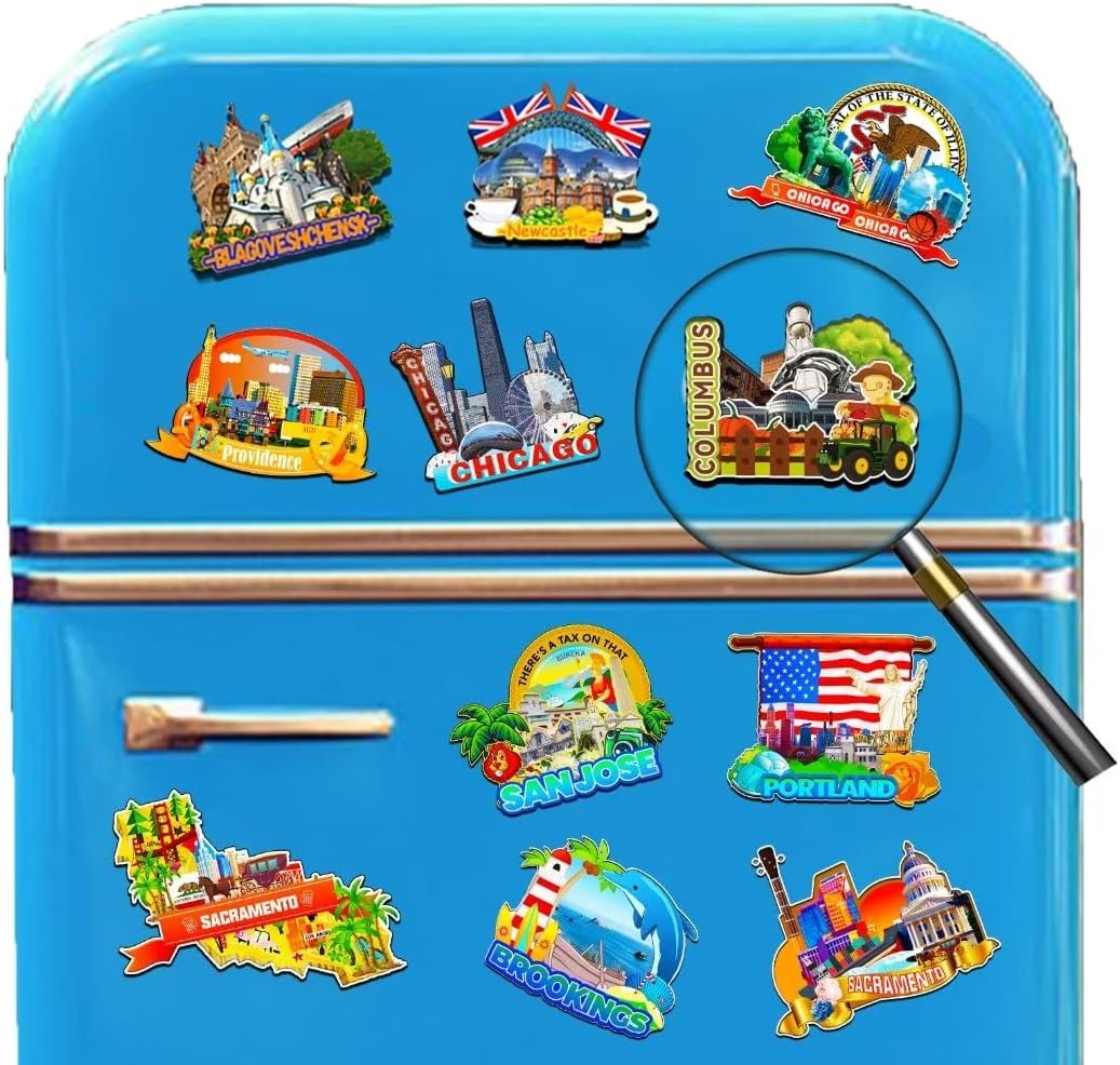 Columbus Georgia USA Magnet Fridge Magnet Wooden 3D Landmarks Travel Collectible Souvenirs Decoration Handmade -2656 image 4