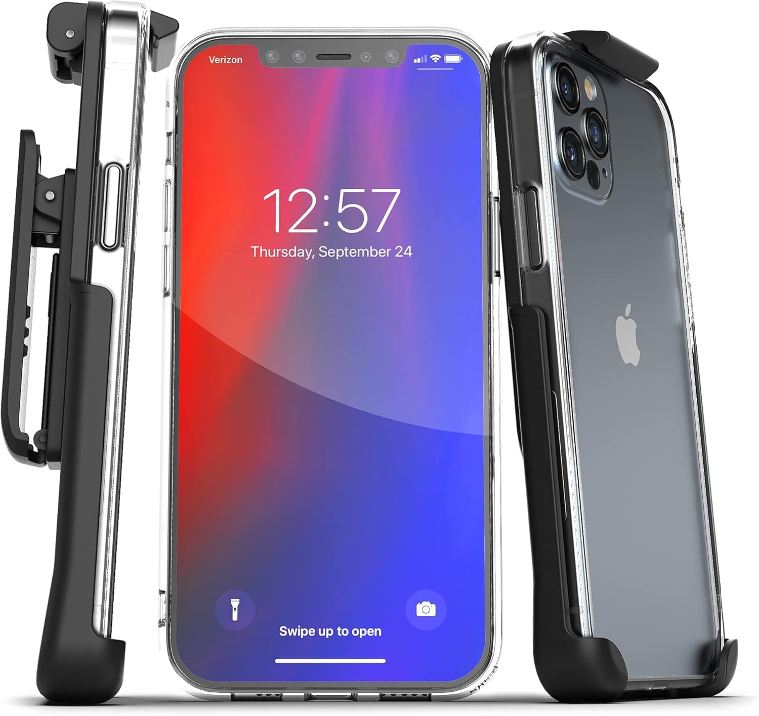 Encased Belt Case Designed for iPhone 13 PRO MAX Clear Case with Holster Clip (Transparent Cover with Phone Holder) 2021 Release - Image 8